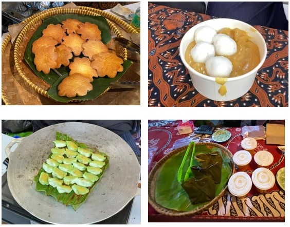 Roti kembang waru, jenang gempol, kipo, dan legomoro